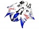 Lojas Carenagens Moto Yamaha YZF 600 R6 2005 - Branco Azul Dunlop Fiat Motul