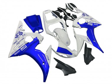 Lojas Carenagens Moto Yamaha YZF 600 R6 2005 - Branco Azul Yamalube