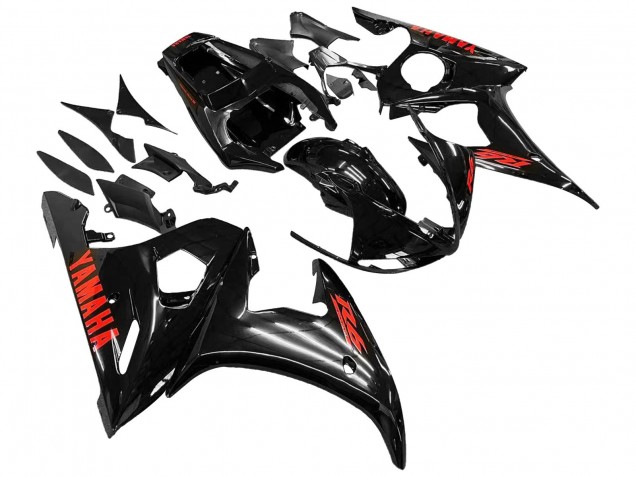 Lojas Carenagens Moto Yamaha YZF 600 R6 2005 - Preto Vermelho