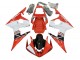 Lojas Carenagens Moto Yamaha YZF 600 R6 2005 - Branco Vermelho Preto Brilhante