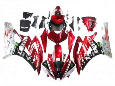 Lojas Carenagens Moto Yamaha YZF 600 R6 2006-2007 - Branco Vermelho Preto Verde Monstro Milwaukee