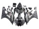 Lojas Carenagens Moto Yamaha YZF 600 R6 2006-2007 - Preto Fosco Prata Chama