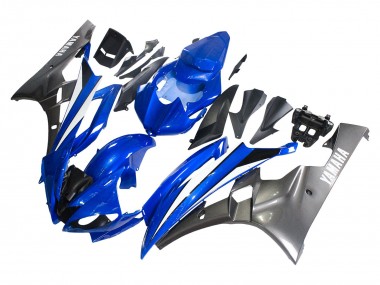 Lojas Carenagens Moto Yamaha YZF 600 R6 2006-2007 - Azul Branco Preto Brilhante