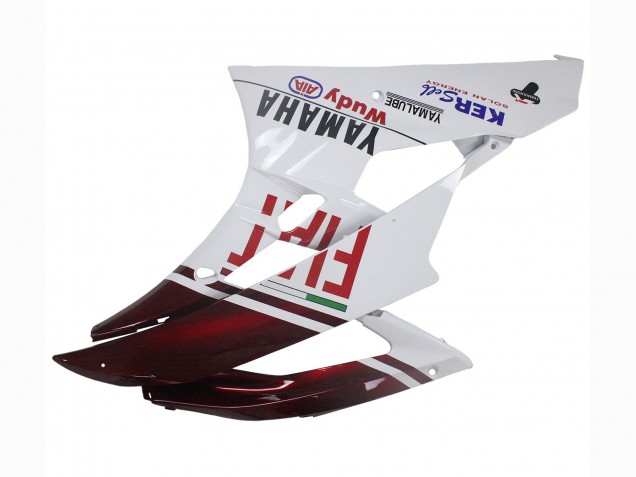 Lojas Carenagens Moto Yamaha YZF 600 R6 2006-2007 - Branco Vermelho Castanho Fiat Acer Yamalube