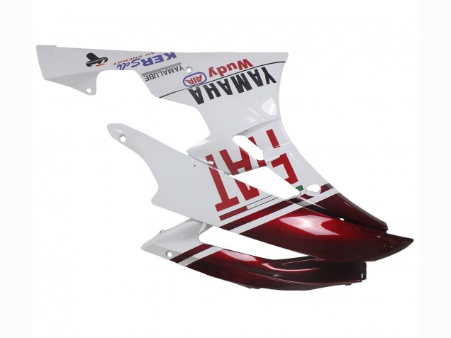 Lojas Carenagens Moto Yamaha YZF 600 R6 2006-2007 - Branco Vermelho Castanho Fiat Acer Yamalube