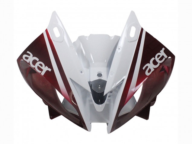 Lojas Carenagens Moto Yamaha YZF 600 R6 2006-2007 - Branco Vermelho Castanho Fiat Acer Yamalube