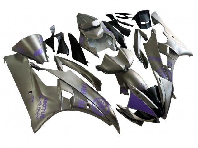 Lojas Carenagens Moto Yamaha YZF 600 R6 2006-2007 - Cinzento Roxo Motul
