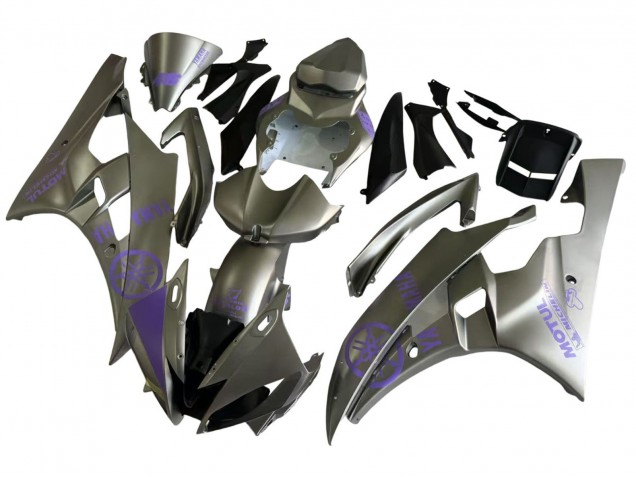 Lojas Carenagens Moto Yamaha YZF 600 R6 2006-2007 - Cinzento Roxo Motul