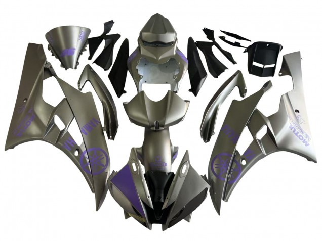 Lojas Carenagens Moto Yamaha YZF 600 R6 2006-2007 - Cinzento Roxo Motul