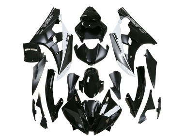 Lojas Carenagens Moto Yamaha YZF 600 R6 2006-2007 - Preto Brilhante Preto Fosco Branco Motul Michelin