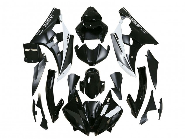 Lojas Carenagens Moto Yamaha YZF 600 R6 2006-2007 - Preto Brilhante Preto Fosco Branco Motul Michelin