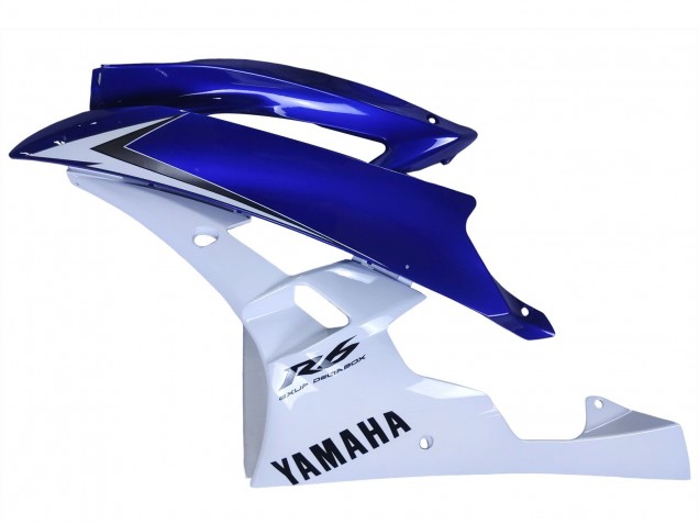 Lojas Carenagens Moto Yamaha YZF 600 R6 2006-2007 - Branco Azul Preto