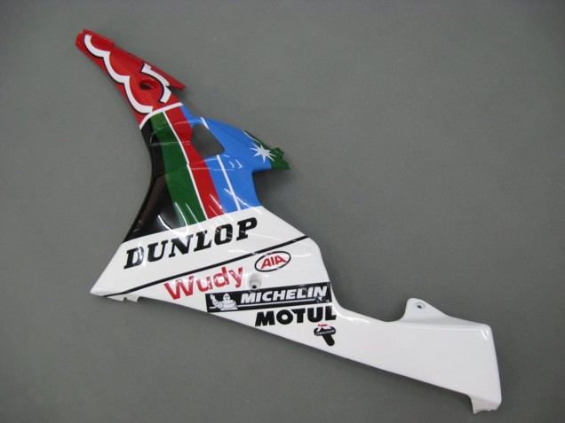 Lojas Carenagens Moto Yamaha YZF 600 R6 2006-2007 - Azul Verde Branco Vermelho Dunlop Michelin Motul