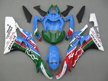 Lojas Carenagens Moto Yamaha YZF 600 R6 2006-2007 - Azul Verde Branco Vermelho Dunlop Michelin Motul