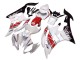 Lojas Carenagens Moto Yamaha YZF 600 R6 2006-2007 - Branco Vermelho Preto Motul