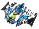 Lojas Carenagens Moto Yamaha YZF 600 R6 2006-2007 - Azul Verde Néon Preto Tubarão