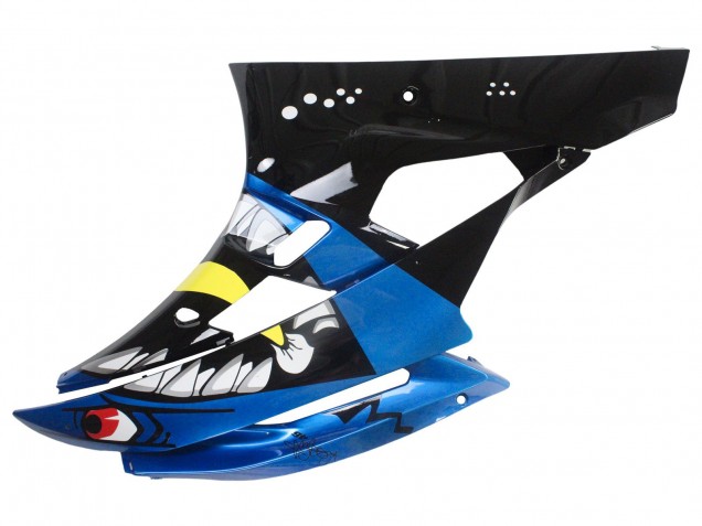 Lojas Carenagens Moto Yamaha YZF 600 R6 2006-2007 - Azul Verde Néon Preto Tubarão