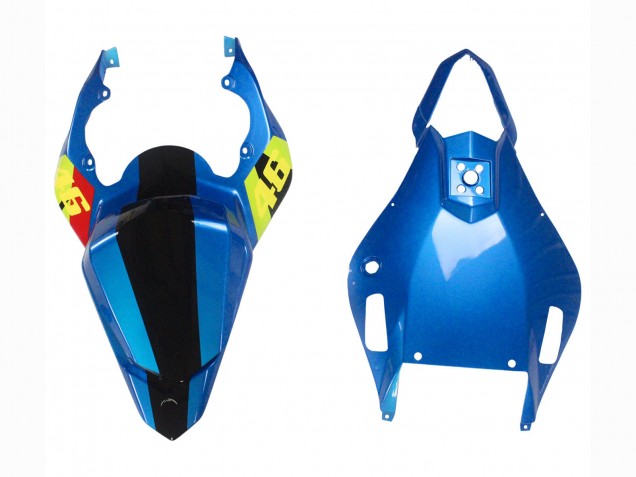 Lojas Carenagens Moto Yamaha YZF 600 R6 2006-2007 - Azul Verde Néon Preto Tubarão