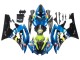 Lojas Carenagens Moto Yamaha YZF 600 R6 2006-2007 - Azul Verde Néon Preto Tubarão