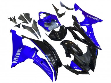 Lojas Carenagens Moto Yamaha YZF 600 R6 2008-2016 - Azul Preto Brilhante