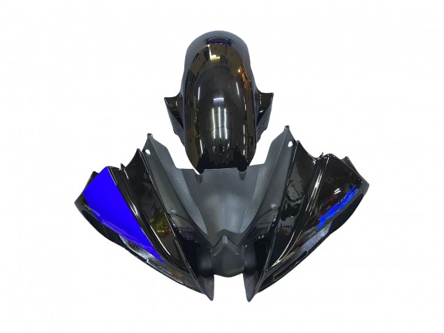 Lojas Carenagens Moto Yamaha YZF 600 R6 2008-2016 - Azul Preto Brilhante