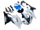 Lojas Carenagem Moto Yamaha YZF 600 R6 2008-2016 - Branco Azul Preto Brilhante