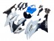 Lojas Carenagem Moto Yamaha YZF 600 R6 2008-2016 - Branco Azul Preto Brilhante