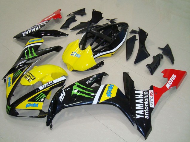 Lojas Carenagens Moto Yamaha YZF R1 2004-2006 - Amarelo Branco Preto Vermelho Verde Monstro Vermelho Branco Motul