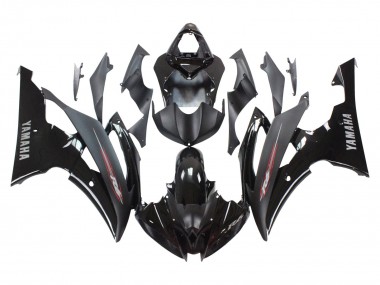 Lojas Carenagens Moto Yamaha YZF 600 R6 2008-2016 - Preto Brilhante Preto Fosco