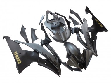 Lojas Carenagens Moto Yamaha YZF 600 R6 2008-2016 - Cinzento Preto Fosco Ouro Decalques