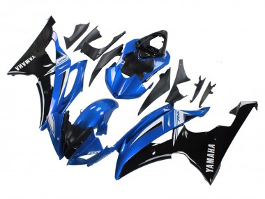 Lojas Carenagens Moto Yamaha YZF 600 R6 2008-2016 - Branco Azul Preto Brilhante
