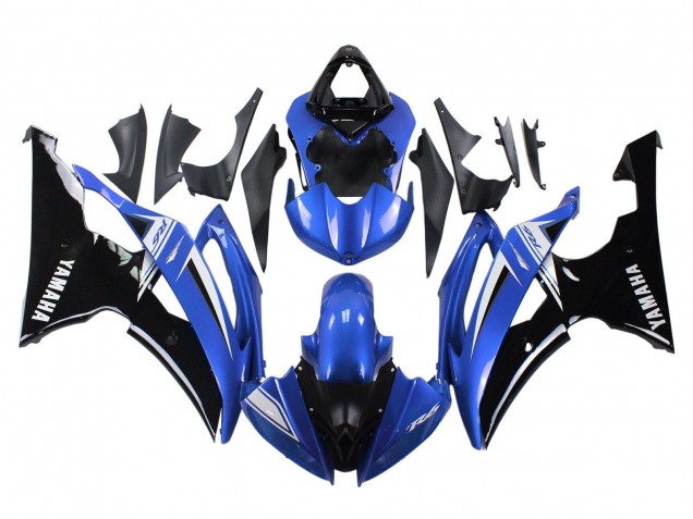 Lojas Carenagens Moto Yamaha YZF 600 R6 2008-2016 - Branco Azul Preto Brilhante