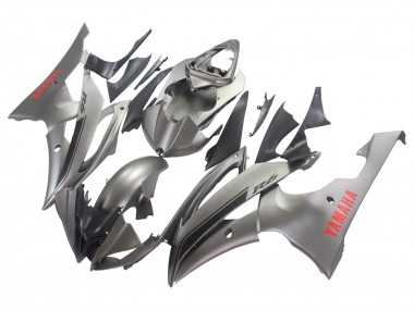 Lojas Carenagens Moto Yamaha YZF 600 R6 2008-2016 - Cinzento Fosco Vermelho Decalques