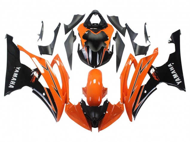 Lojas Carenagens Moto Yamaha YZF 600 R6 2008-2016 - Laranja Preto