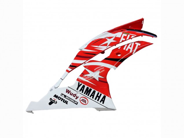 Lojas Carenagens Moto Yamaha YZF 600 R6 2008-2016 - Branco Vermelho Preto Fiat Acer