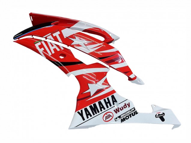 Lojas Carenagens Moto Yamaha YZF 600 R6 2008-2016 - Branco Vermelho Preto Fiat Acer