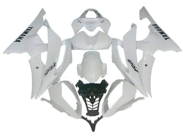 Lojas Carenagens Moto Yamaha YZF 600 R6 2008-2016 - Branco Brilhante
