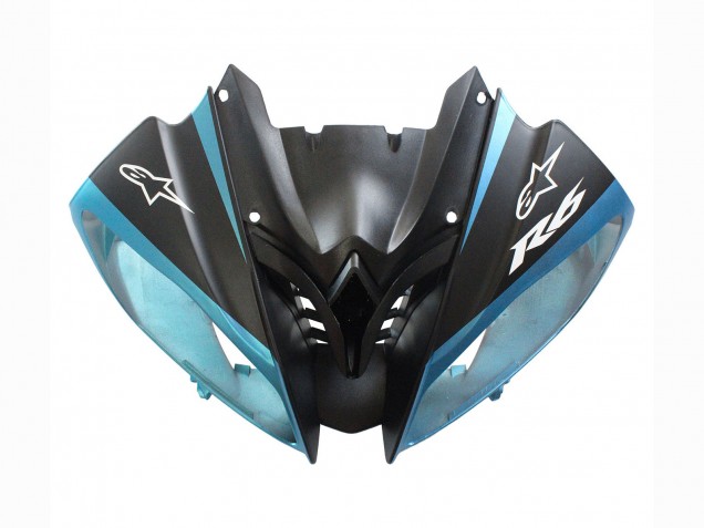 Lojas Carenagens Moto Yamaha YZF 600 R6 2008-2016 - Azul Claro Preto Fosco Petronas ENEOS