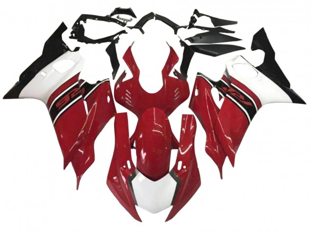 Lojas Carenagem Moto Yamaha YZF 600 R6 2017-2023 - Branco Vermelho Preto