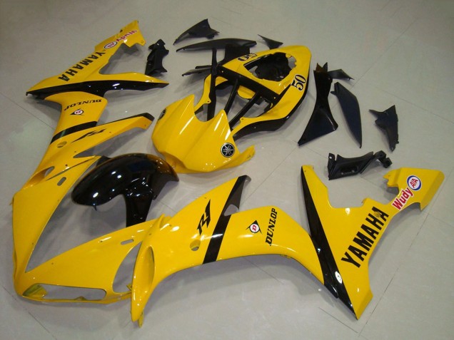 Lojas Carenagem Moto Yamaha YZF R1 2004-2006 - Amarelo Preto Brilhante