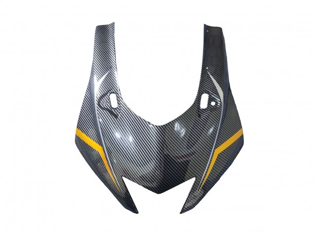 Lojas Carenagens Moto Yamaha YZF 600 R6 2017-2023 - Ouro Preto Fibra de Carbono