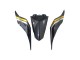 Lojas Carenagens Moto Yamaha YZF 600 R6 2017-2023 - Ouro Preto Fibra de Carbono
