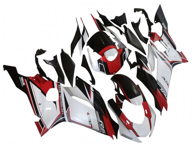 Lojas Carenagens Moto Yamaha YZF 600 R6 2017-2023 - Branco Vermelho Preto Semakin Didepan