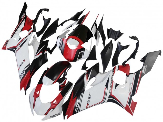 Lojas Carenagens Moto Yamaha YZF 600 R6 2017-2023 - Branco Vermelho Preto Semakin Didepan