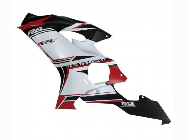Lojas Carenagens Moto Yamaha YZF 600 R6 2017-2023 - Branco Vermelho Preto Semakin Didepan
