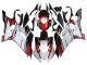 Lojas Carenagens Moto Yamaha YZF 600 R6 2017-2023 - Branco Vermelho Preto Semakin Didepan