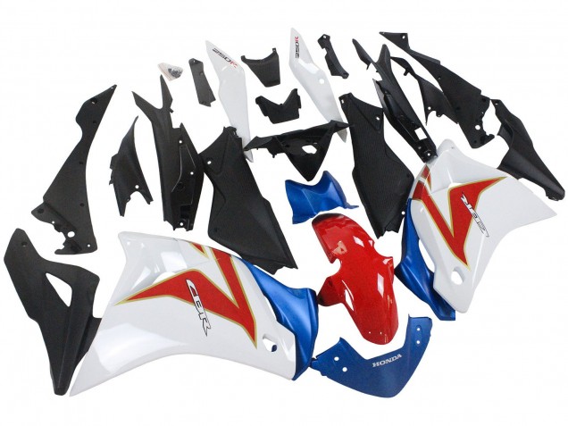 Lojas Carenagens Moto Honda CBR250RR 2011-2015 - Branco Vermelho Azul Claro