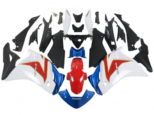 Lojas Carenagens Moto Honda CBR250RR 2011-2015 - Branco Vermelho Azul Claro