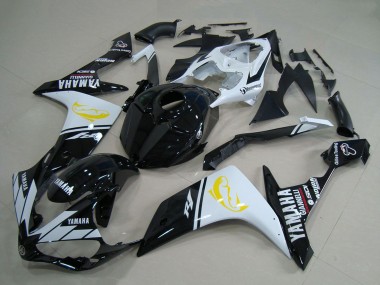 Lojas Carenagens Moto Yamaha YZF R1 2007-2008 - Branco Preto Amarelo Dolphin