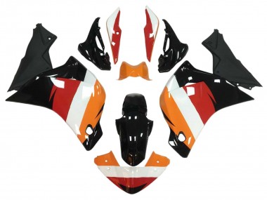 Lojas Carenagens Moto Honda CBR250RR 2011-2015 - Laranja Branco Vermelho Preto Brilhante